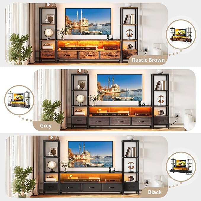 YITAHOME Modern TV Stands for 65 inch TVs, Entertainment Center