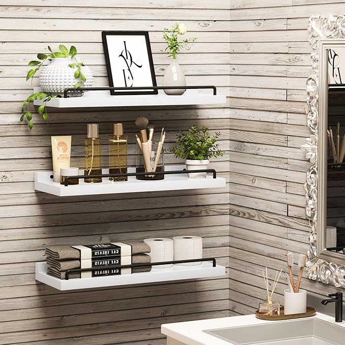 RYOFOBETTO Floating Shelves for Wall Decor, Living Room, Picture Frames
