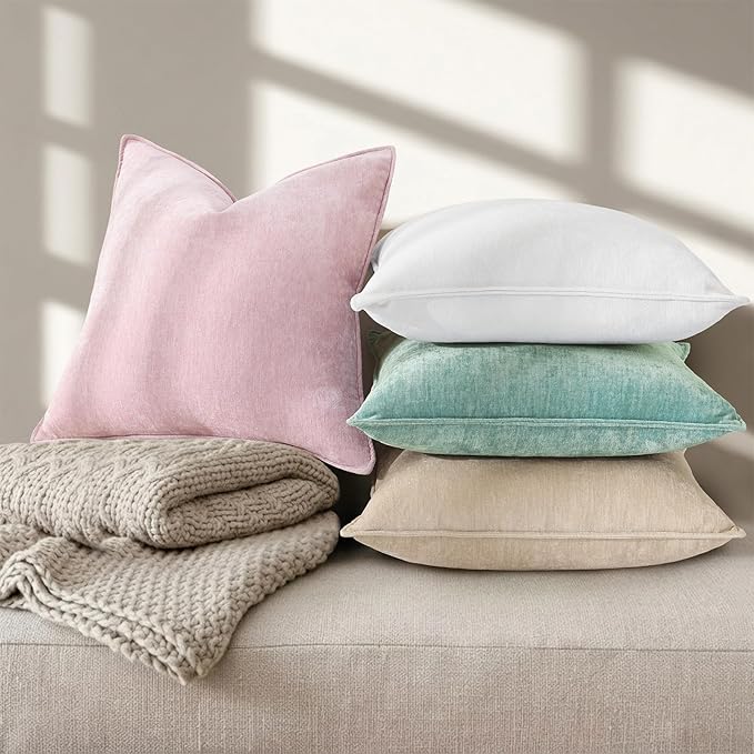 decorUhome Summer Couch Throw Pillow Covers 18x18 Set of 2, Decorative Soft