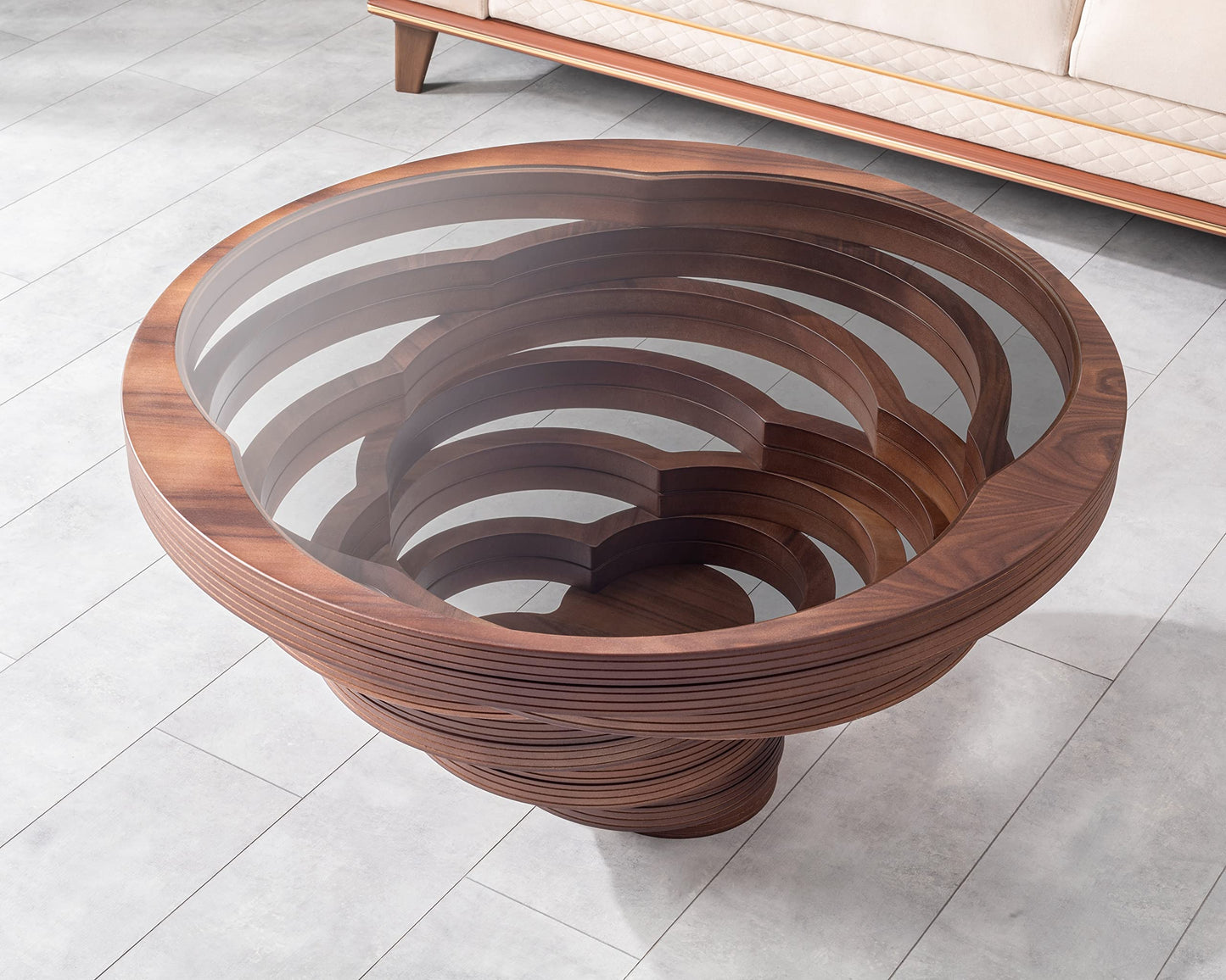 Papella modüler mobilya Natural Walnut Coated Coffee Table, Custom Designed Coffee Table, Wooden Rustic Coffee Table, Wood Living Room Furniture, Disassembled Modular Furniture, Lara Model