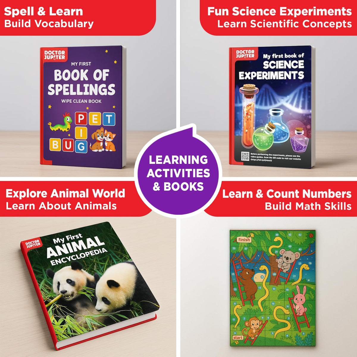 Doctor Jupiter Ultimate Gift Set of Learning| Set of ‘My First Science Kit’, ‘Little Genius Kit’ for Kids Ages 4-6|Birthday Gift for Boys, Girls| STEM Learning & Education Toys for 4,5,6 Year Old