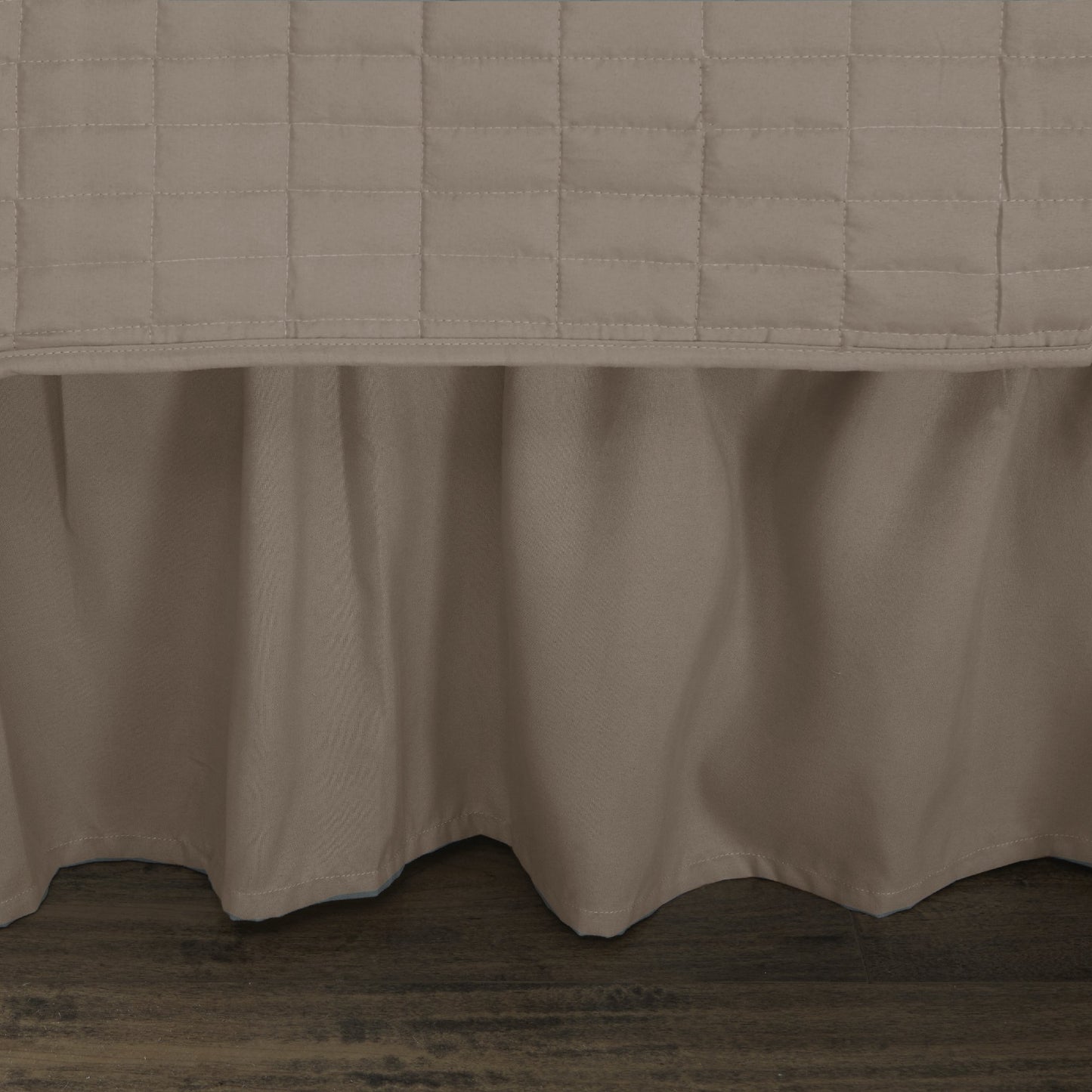 Comfort Spaces Daybed Cover - Luxe Double Sided-Quilting, All Season Cozy Bedding with Bedskirt, Matching Shams, Kienna Taupe 75"x39" 5 Piece