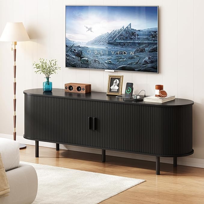 ONBRILL 63" TV Stand with Power Outlet