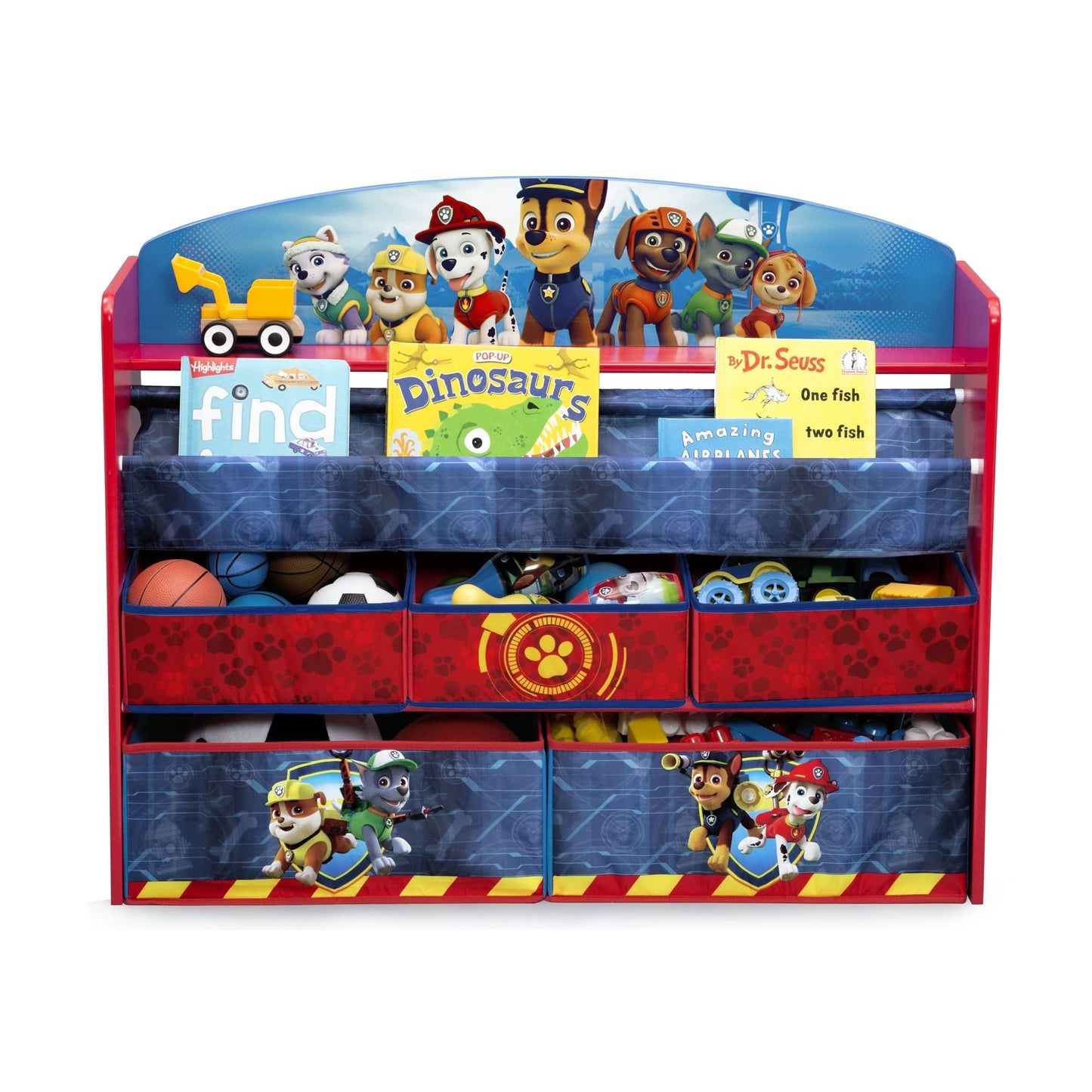 Delta Children Deluxe Book & Toy Organizer, Nick Jr. PAW Patrol