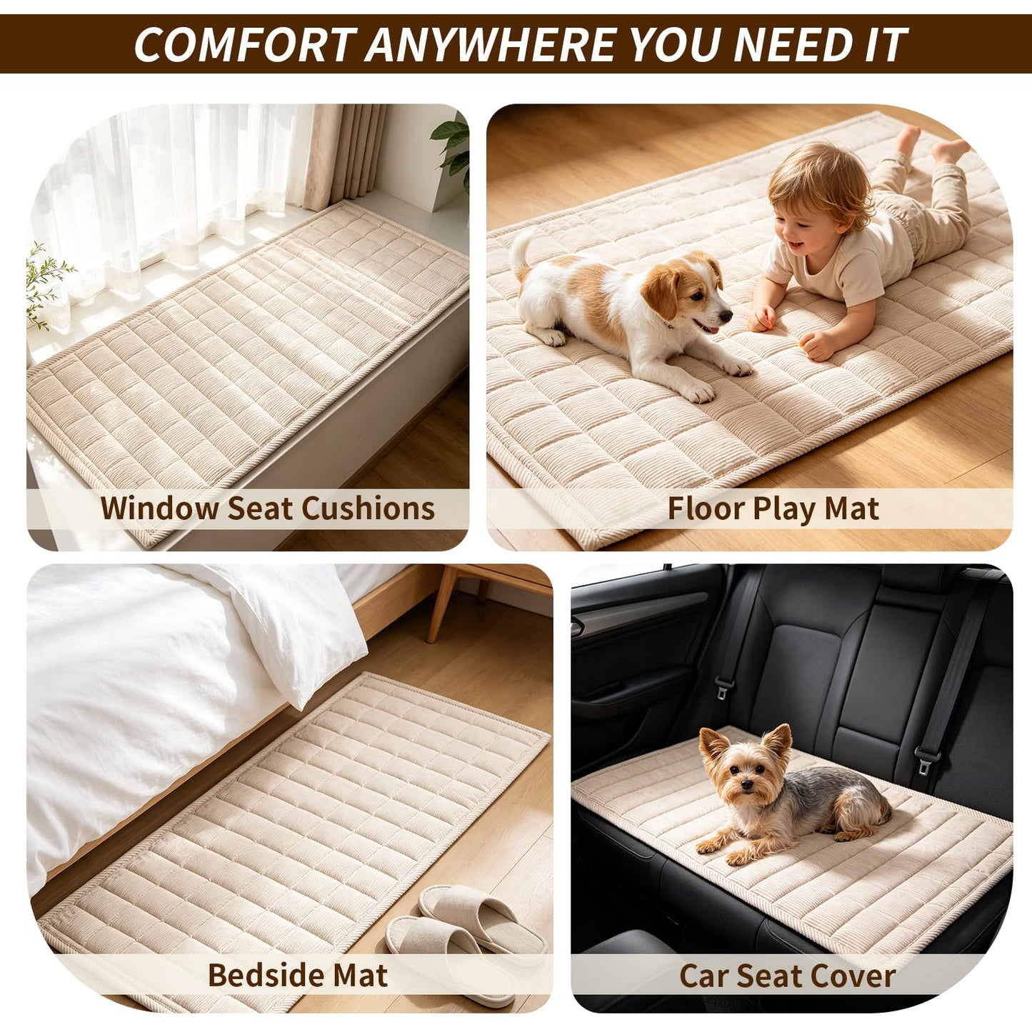 PJLZJFBY Couch Covers for Dogs Washable, 27.6"x82.7" Non Slip Couch Covers for Loveseat Sofa Pet Friendly, Soft Fuzzy Sofa Covers for Pet, Dog Couch Cover Furniture Protector(1PC,Beige White)