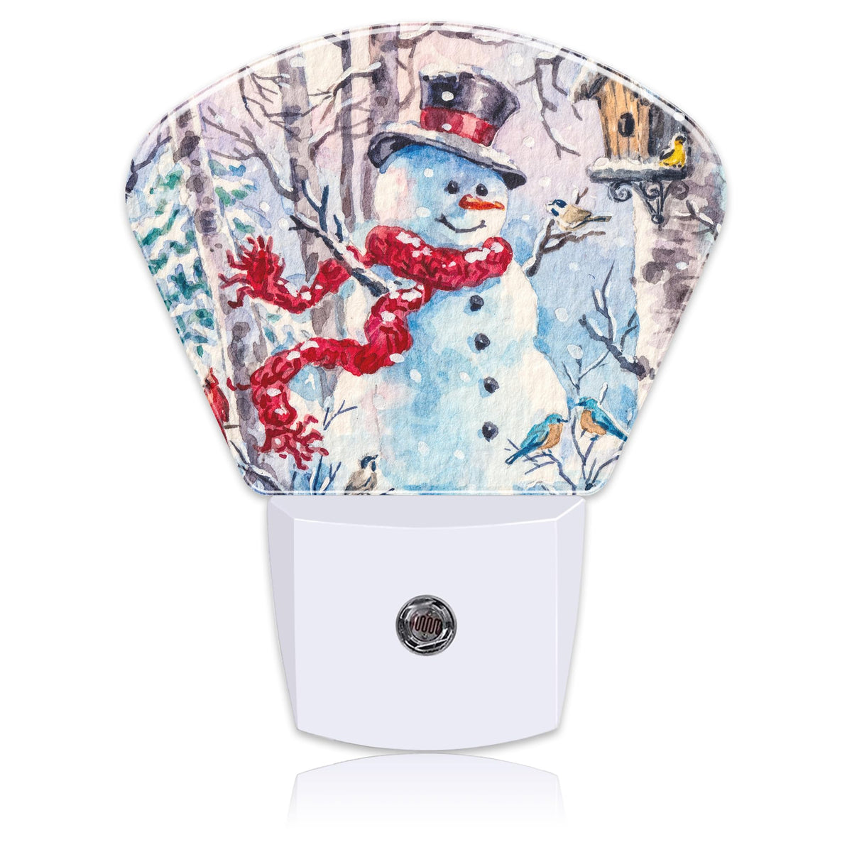 Uiaoiais Retro Christmas Snowman Night Light for Kids, Christmas LED Night Light Plug into Wall with Dusk to Dawn Sensor for Girls Boys Women Men Bedroom, Hallway, Kitchen, Bathroom, Stairs Decor