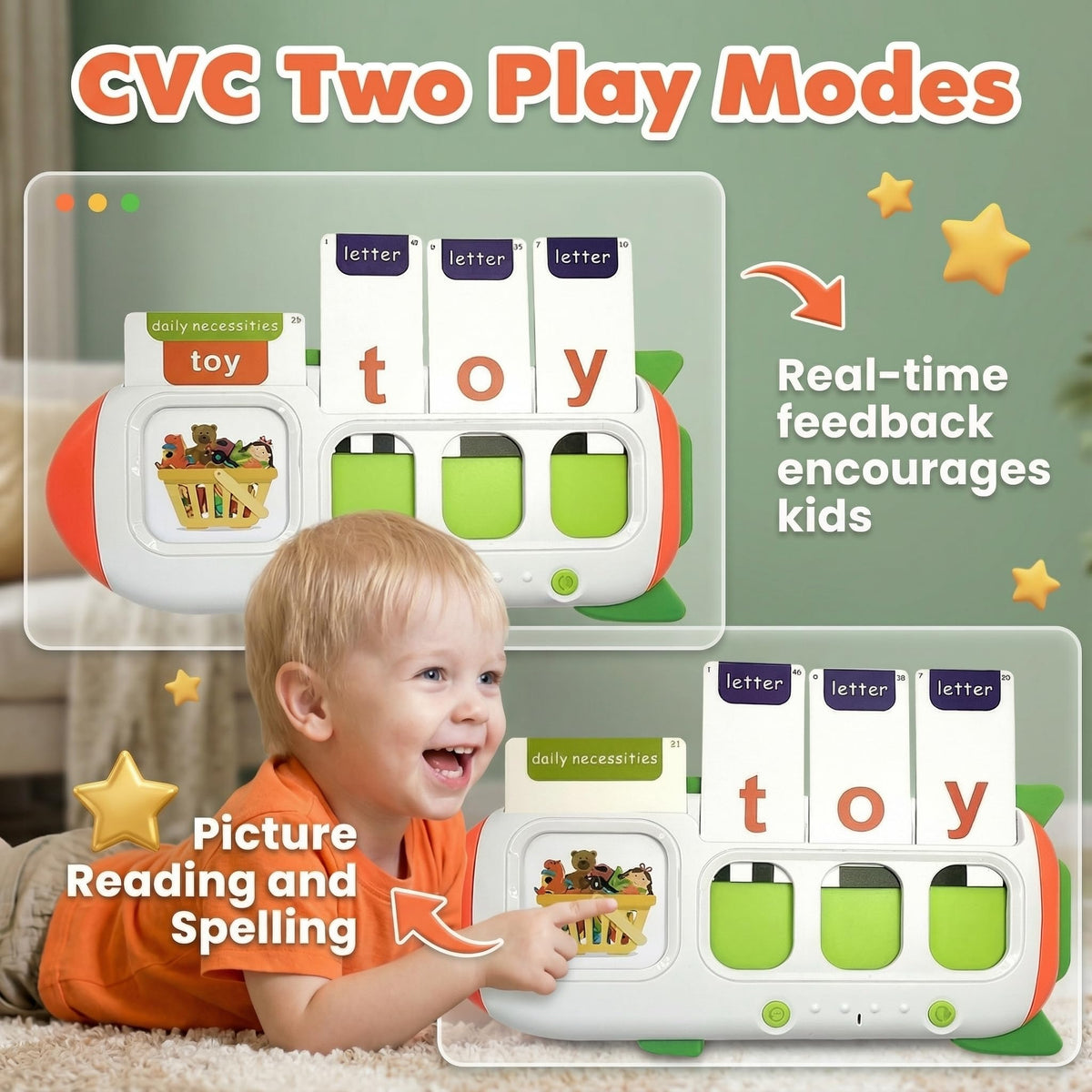 HUBFIVY Talking Flash Cards for Toddlers 2-8,Montessori Toys for Autism,107 Sight Words,Alphabet CVC Learning Toy,Speak and Spell Phonics Games for Kindergarten,Educational Birthday Gift for Kids