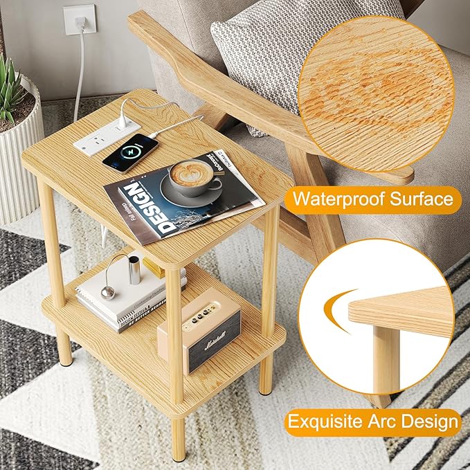 Apicizon 2 Tier End Table, Small Side Table