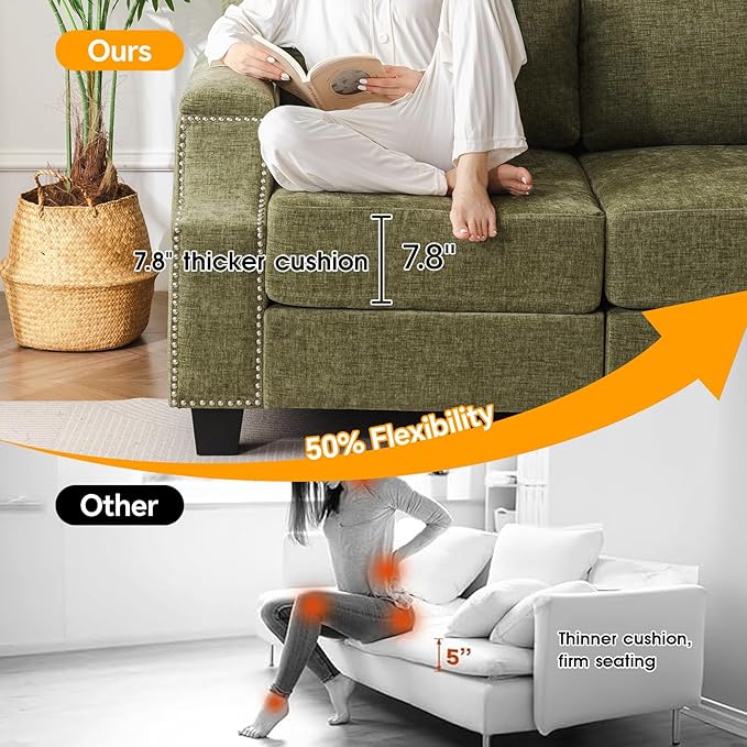 Rexulqo Oversized Accent Chair Set of 2, Oversized Armchair