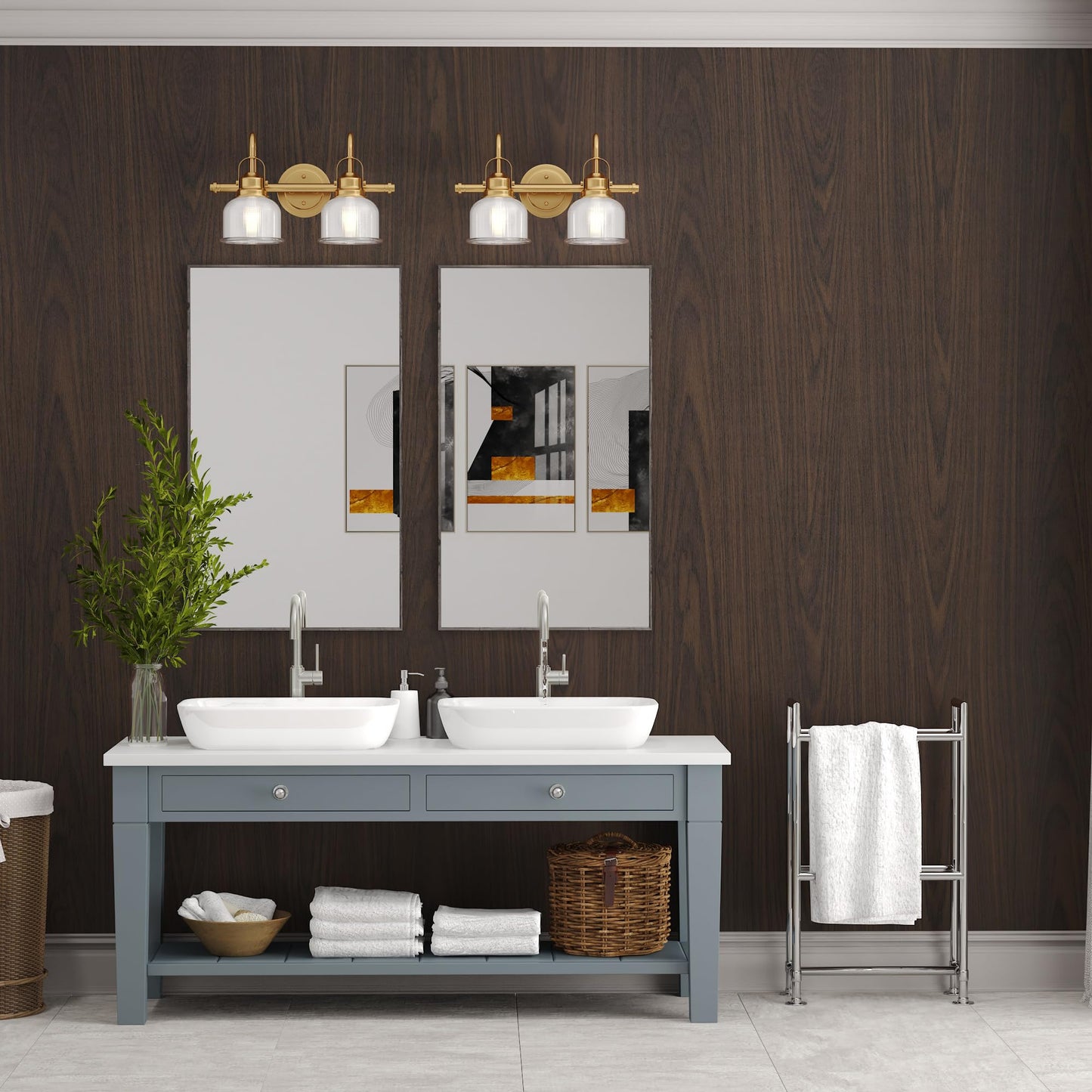 BAYYA Dark Brown Walnut Wood Grain Paper Waterproof Peel and Stick Wallpaper Black Walnut Decorative Furniture Sticker for Kitchen Cabinet Door Table Floor Shelf Drawer Liner Self-Adhesive Film