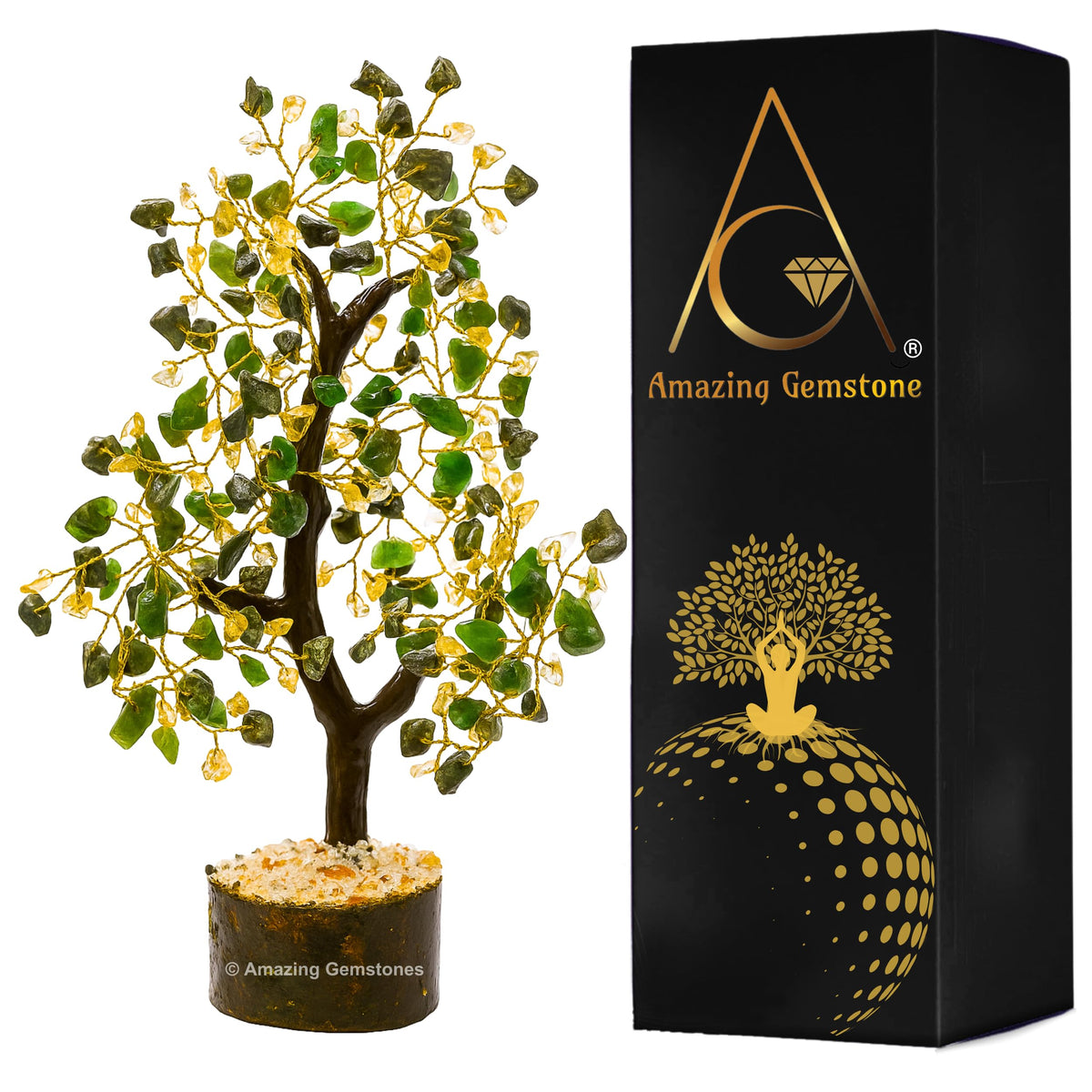 Amazing Gemstone Crystals and Healing Stones Birthday Gifts for Women - Money Wealth Success Crystal Tree of Life Home Decor Stocking Stuffers, Bookshelf, Room, Meditation Gift Unique Birthday Gifts