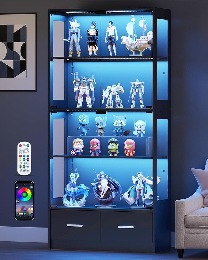 Lamtor Display Cabinet with Glass Doors