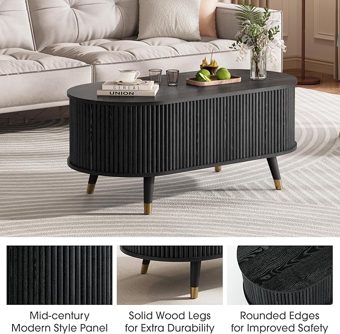 42.5" Oval Lift Top Coffee Table