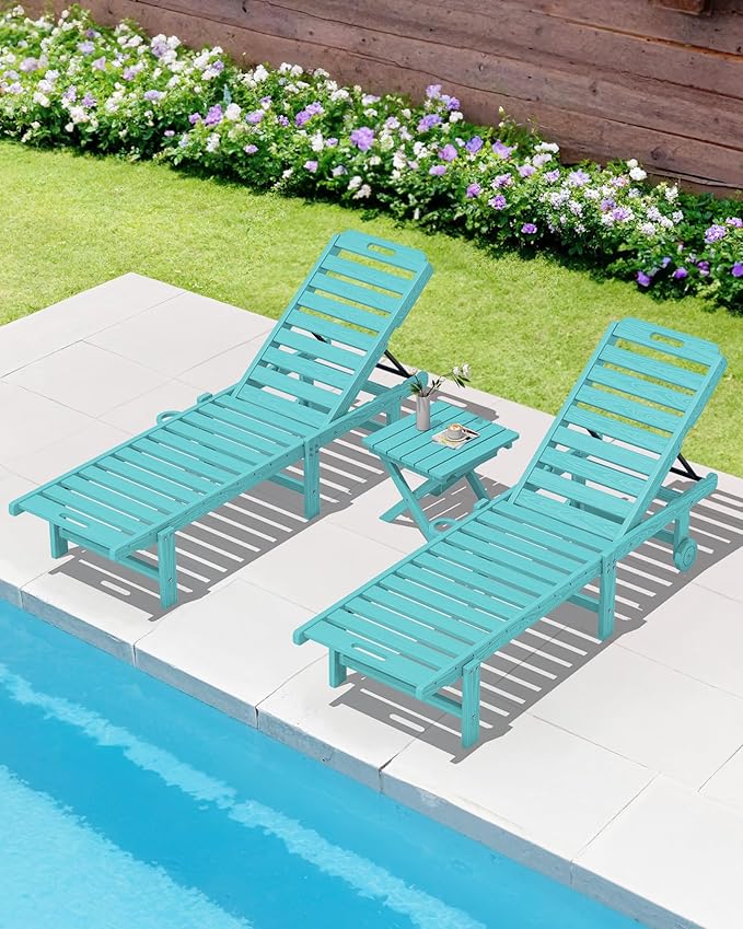 SERWALL Folding Outdoor Side Table Set of 4, Small Adirondack Side Table