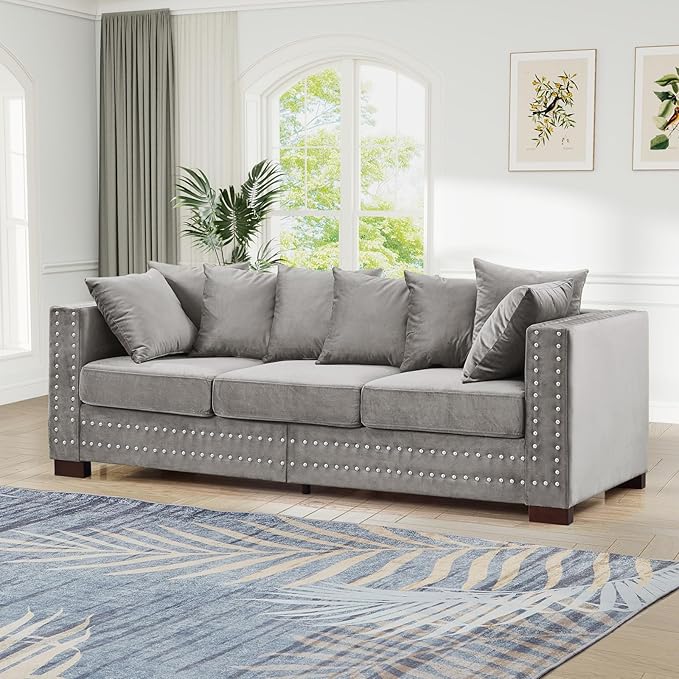 84.5"W Mid Century Modern Couch