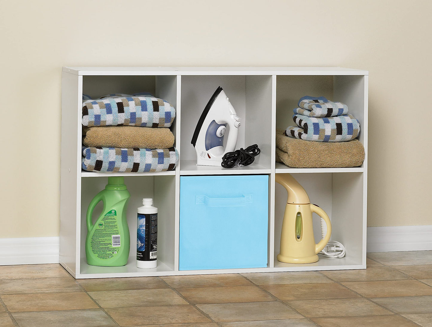 ClosetMaid Cubeicals 6 Cube Storage Shelf Organizer Bookshelf, Stackable, Vertical or Horizontal, Easy Assembly, Wood, White Finish