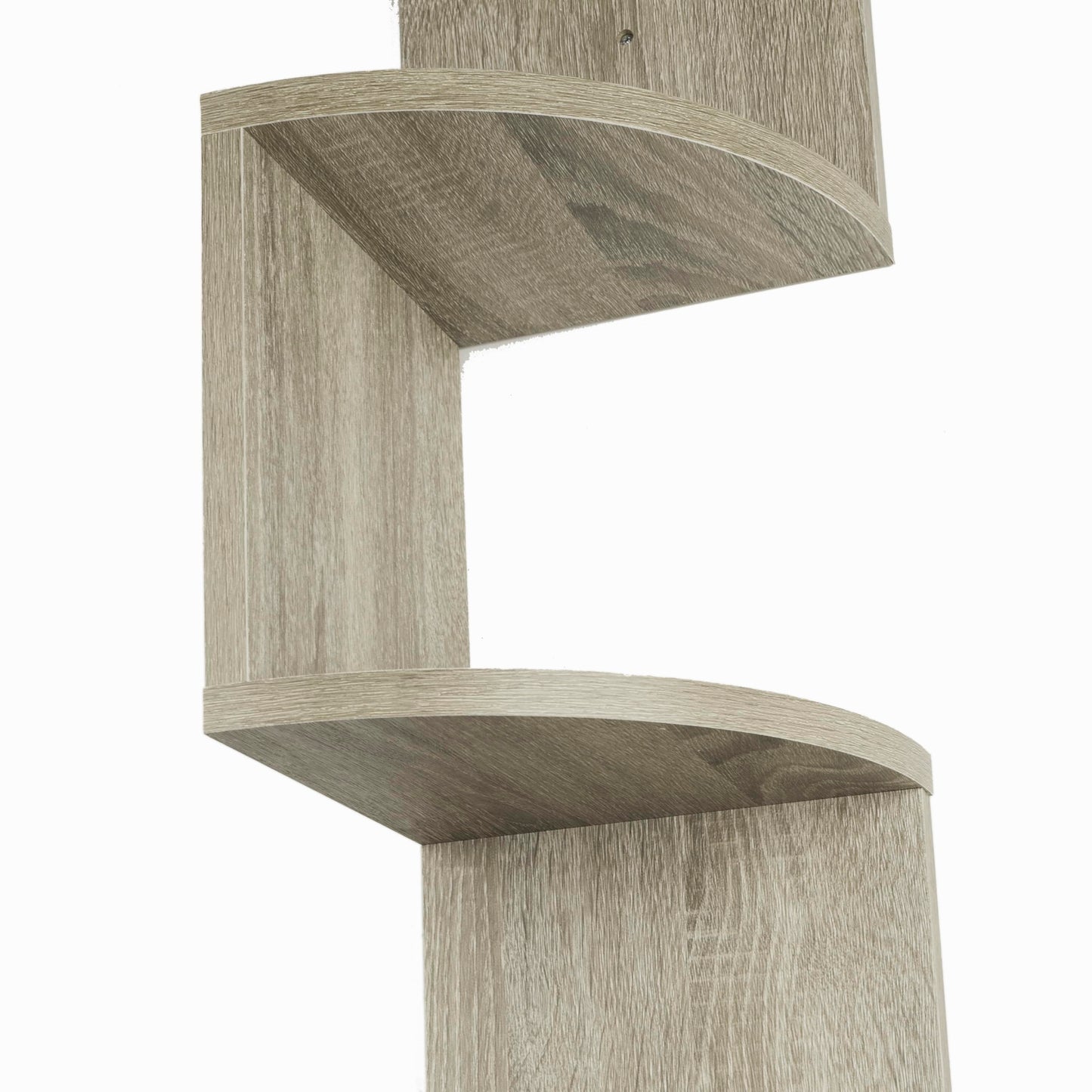 Danya B. XF11035OK Large Rustic Decorative 5-Tier Corner Floating Wall Mount Display Shelving Unit - Oak