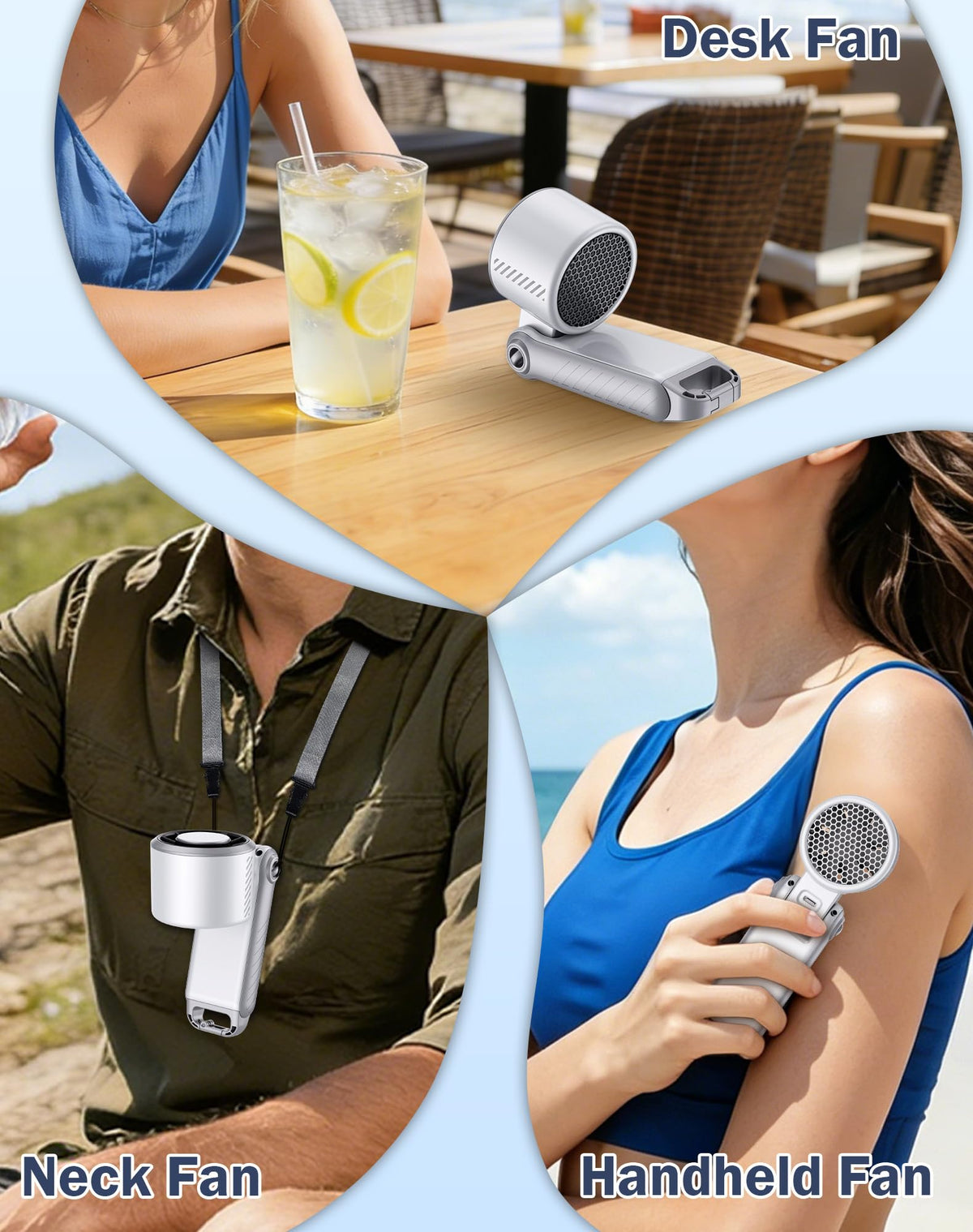 Taiofan Portable Handheld Fan with Cooling Ice Function, Rechargeable Mini Personal Fan, 5 Speeds Strong Wind, Quiet USB Travel Fan for Outdoor, Office, Summer Heat