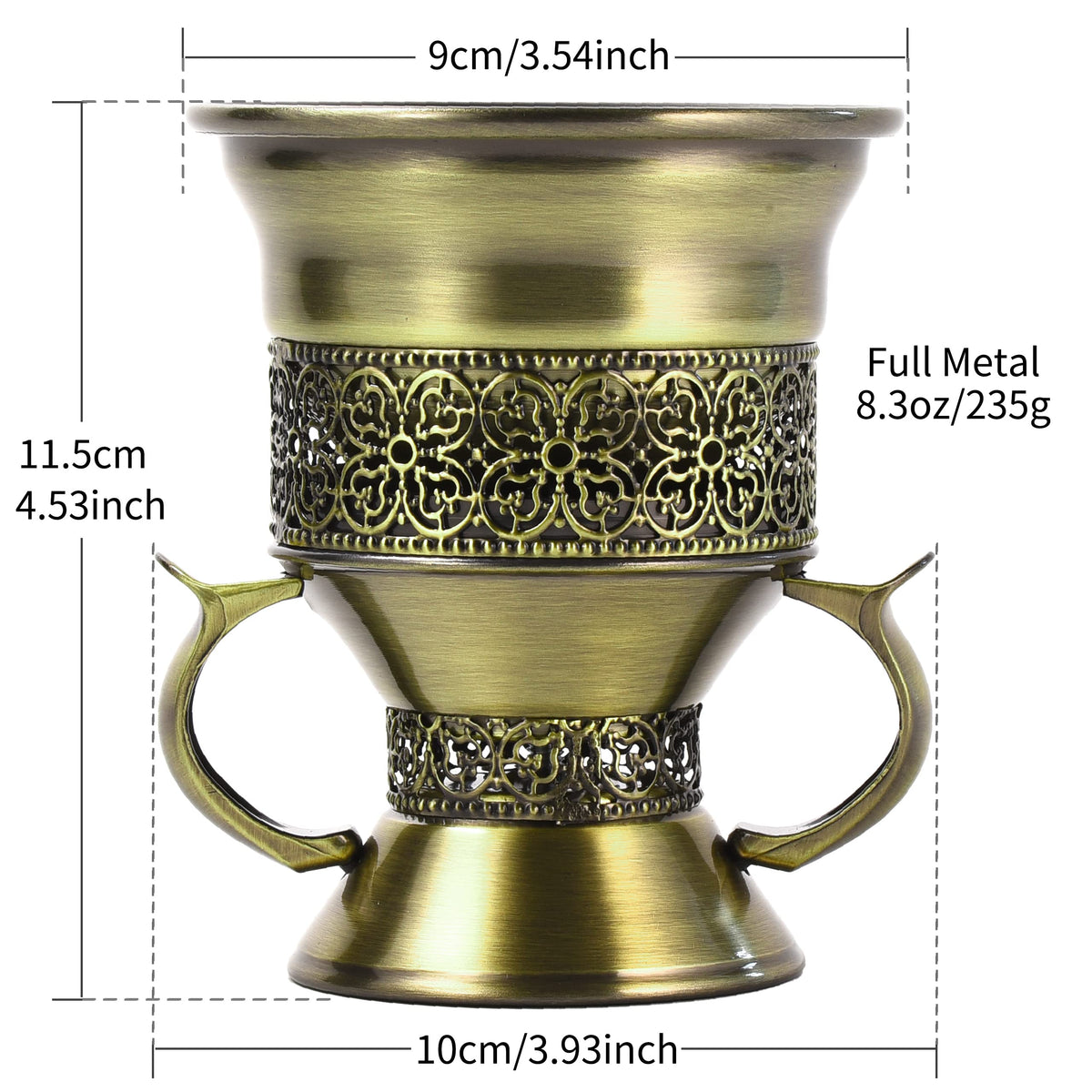Frankincense Resin Incense Burner, Incense Censer, Bakhoor Burner, Charcoal Incense Burner, Incense Burner with Handle Tongs for Yoga, Spa Aromatherapy