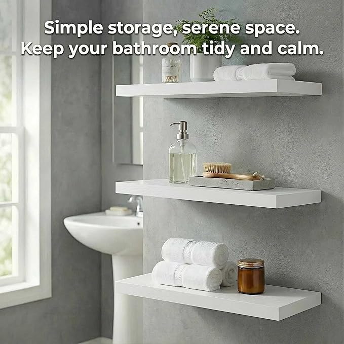 SAUMONIERES Floating Shelves Wall Shelf Solid Wood