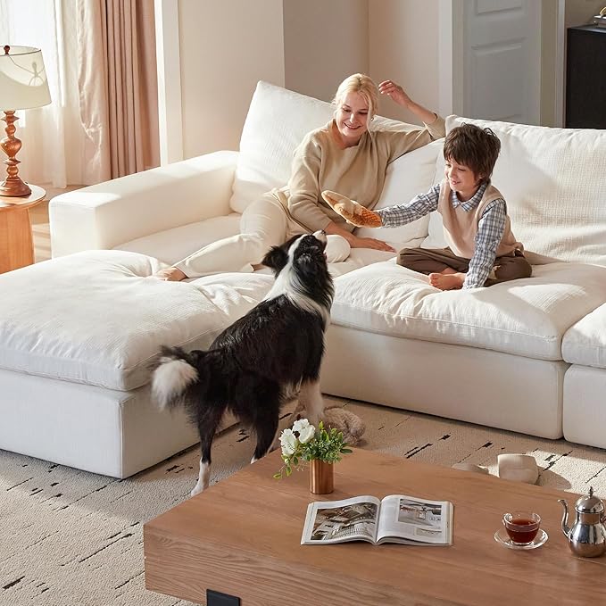 Cloud Couch Sectional 81.1'' Oversized Modular Deep Seat Sofa L Shaped Comfy