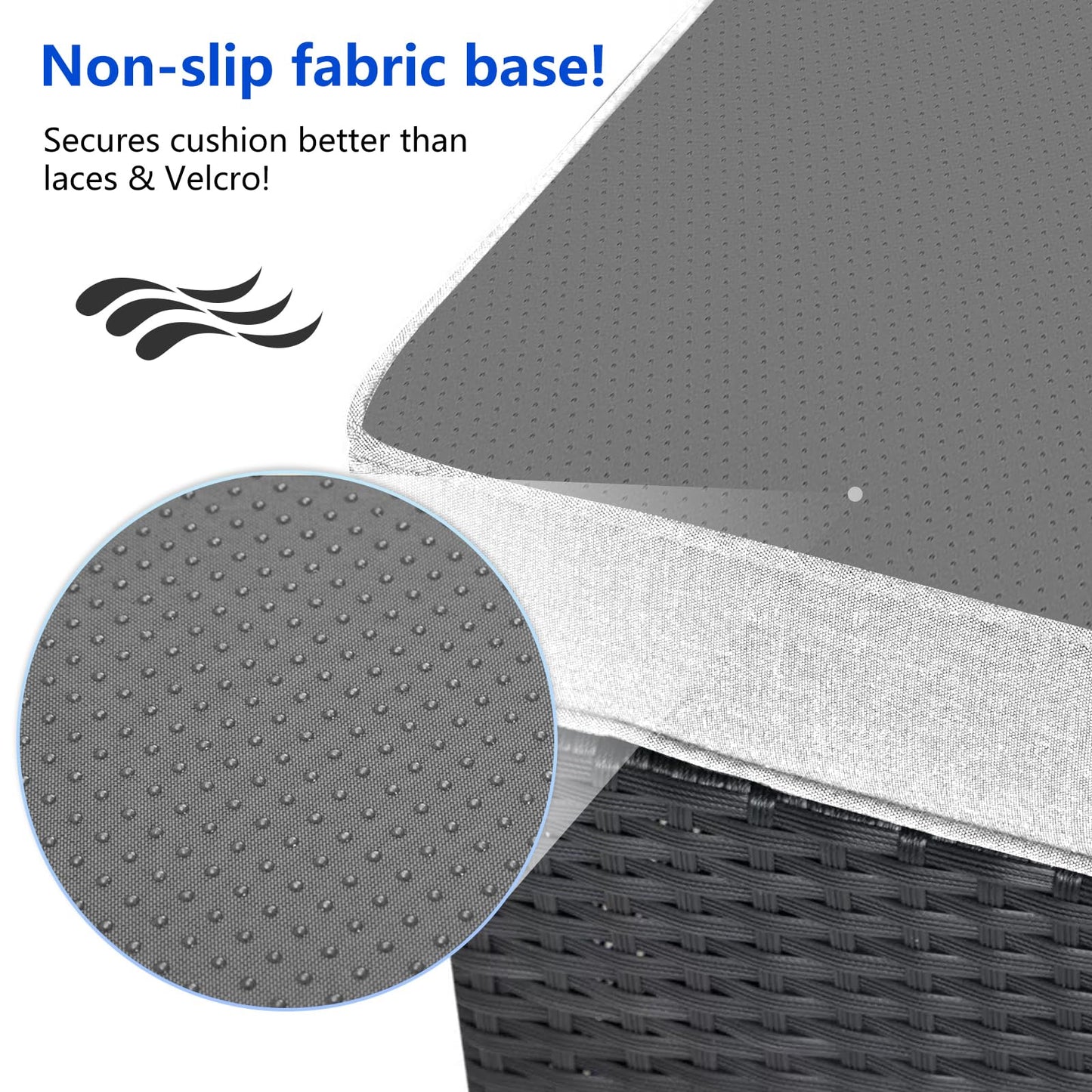 MFPMTUXO Outdoor Curved Sofa Cushion Cover with Zipper & Anti-Slip Particles, Half Moon Patio Furniture Cushions Covers Waterproof, Olefin Fabric-ONLY Cover (White, 77/40 * 28 * 5.3inch)