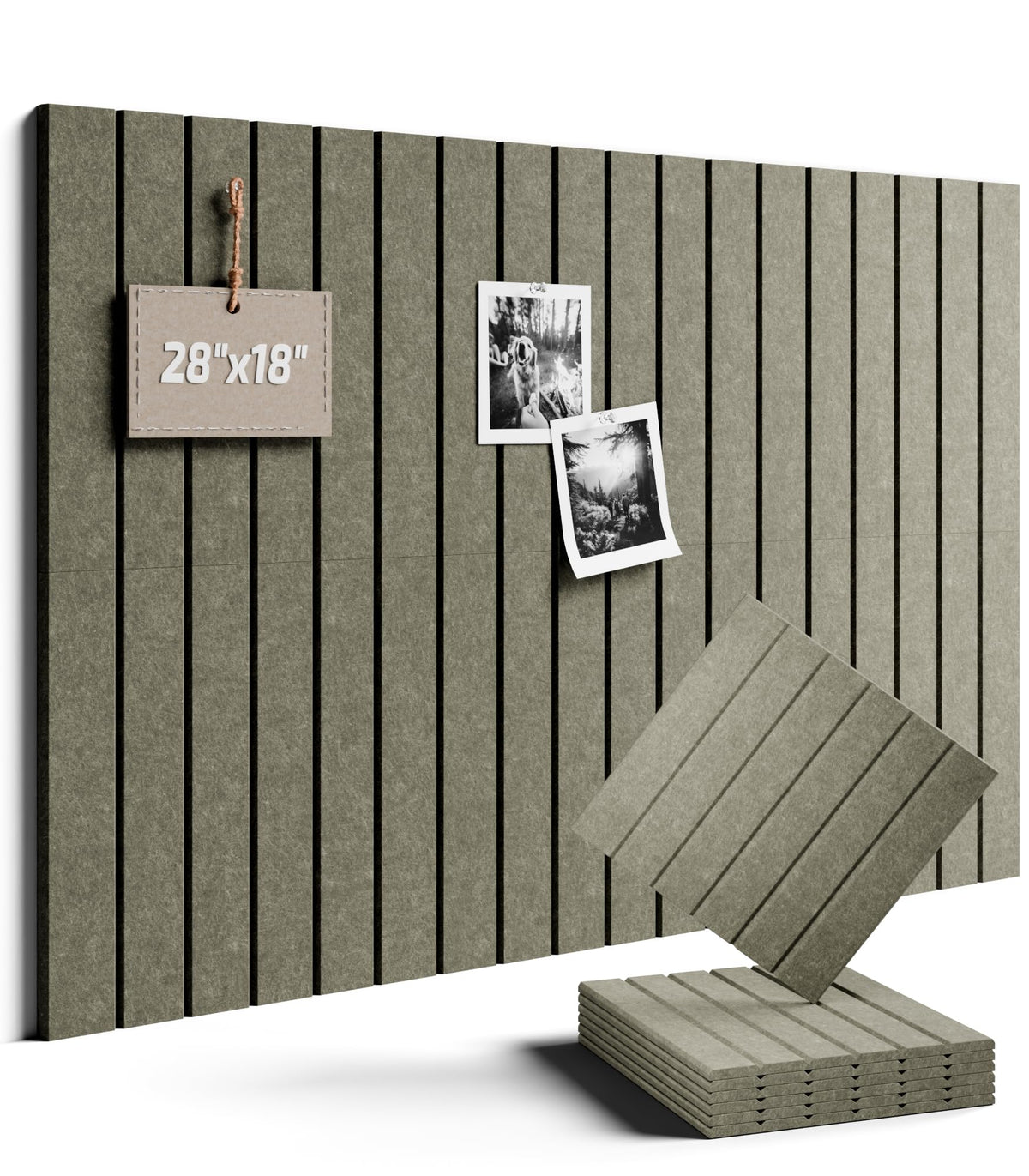 Felt Bulletin Board Tiles -28"x18" with 40 Adhesive Tabs, Cork Board Alternative for Office Decor, Push Pin Board Wall Organizer 6-Pack (Earth Brown)