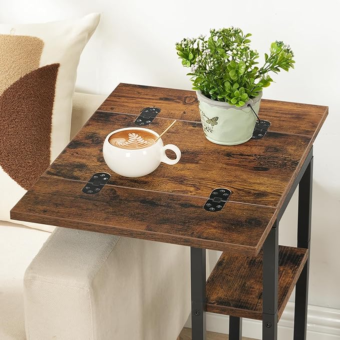HOOBRO Foldable C Shaped End Table, C Shaped Side Table