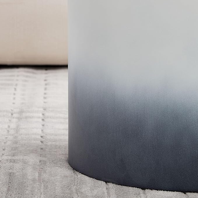 Small Round Coffee Table Nesting End Table Set of 2, MDF Side Circle Accent