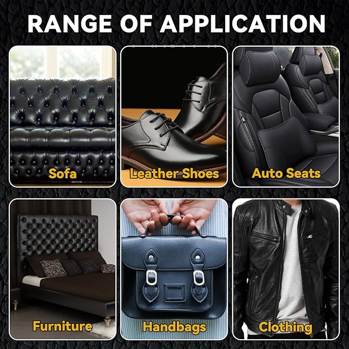 Black Leather Repair Kit for Furniture, Leather Seat Repair Kit for Cars