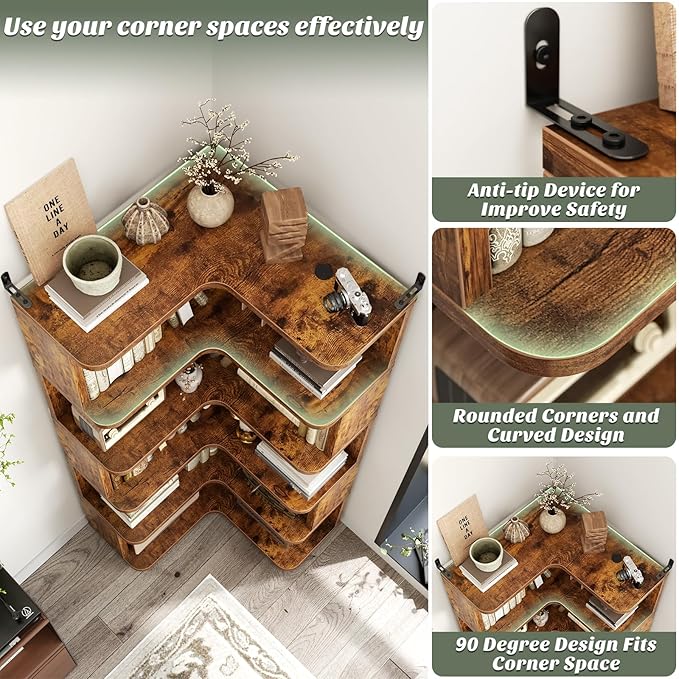 Armocity Corner Book Shelf