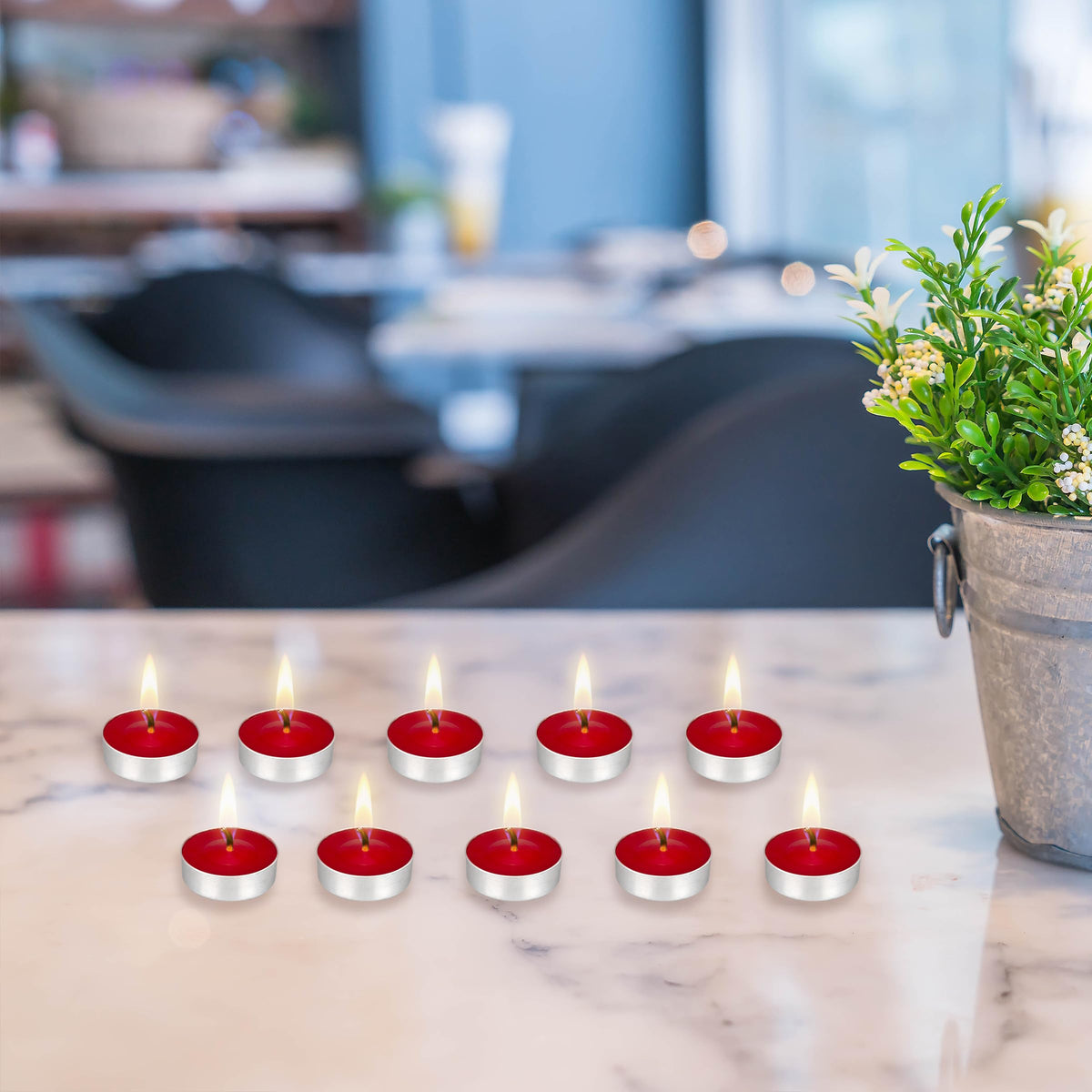 Mega Candles 50 pcs Unscented Red Tea Lights Candles, Pressed Wax Candle 3.5 Hour Burn Time, Home Décor, Wedding Receptions, Occasions, Festivities, Events, Meditations, Spa, Prayers, Vigil