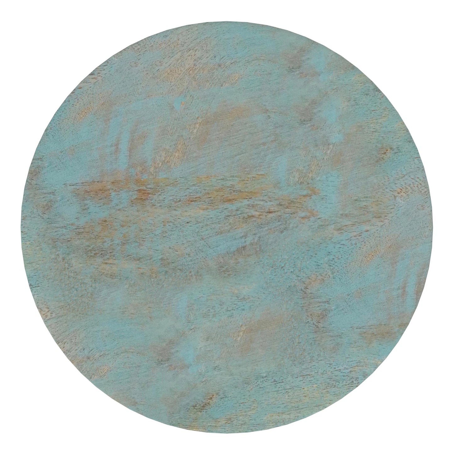 SIMPLIHOME Boyd End Table - 13" Wide x 18" High Solid Mango Wood Round Accent Table in Teal Wash, Handcrafted Contemporary Nightstand or Lamp Stand for Living Room, Bedroom, or Office, Assembled