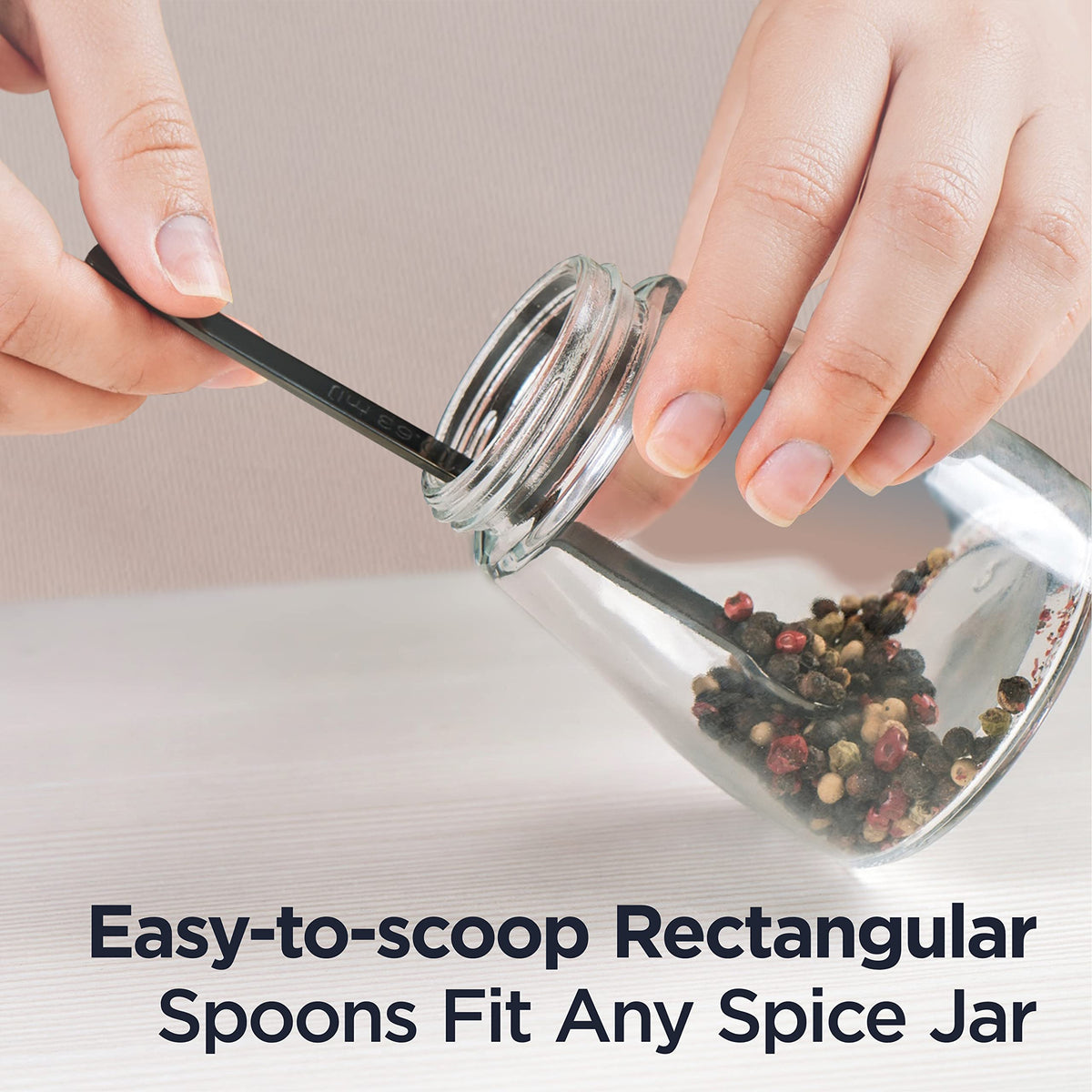 Deiss PRO Heavy Duty Stainless Steel Measuring Spoons for Cooking Spices Dry or Liquid Ingredients Fits in Spice Jar Adjustable Measuring Spoon Set of 7 Measuring with Leveler Measuring Spoons Set