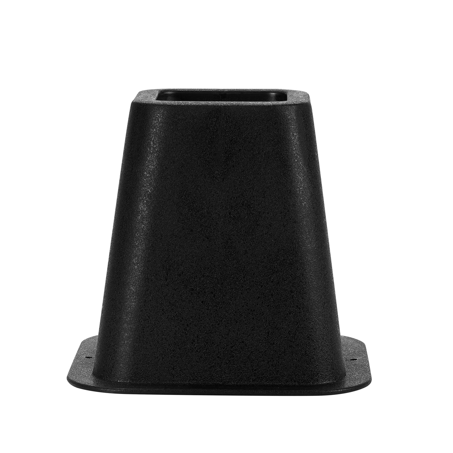 Simplify 6 Inch Bed Riser | Pack of 4 | Bed & Furniture Lifter Wheel Grooves | Under-Bed Storage | Bedroom & Dorm | Black