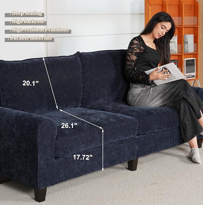 EASE MOOSE 88.5" Chenille Loveseat Couches