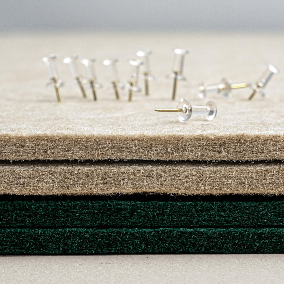 Large Bulletin Board - 60 x 36 Inches, Decorative Felt Pin Board for Wall - 5' x 3' Foldable Photo Display Board with Self-Adhesive Tape, Includes 20 Push Pins - Dark Green