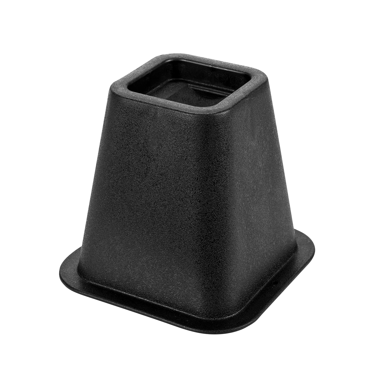 Simplify 6 Inch Bed Riser | Pack of 4 | Bed & Furniture Lifter Wheel Grooves | Under-Bed Storage | Bedroom & Dorm | Black