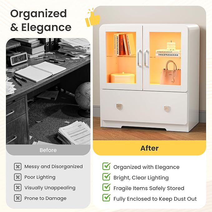 RoyalCraft White Display Cabinet