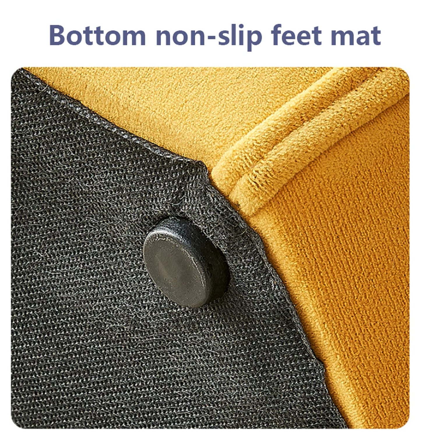 The upholstered foot stool Small Stool Soft Sofa Stool Shoe Stool At The Door Living Room Ottoman Rest Foot Stool Makeup Stool Crescent Shape Side Table Seat(size:34 * 31 * 37CM,Color:yellow)