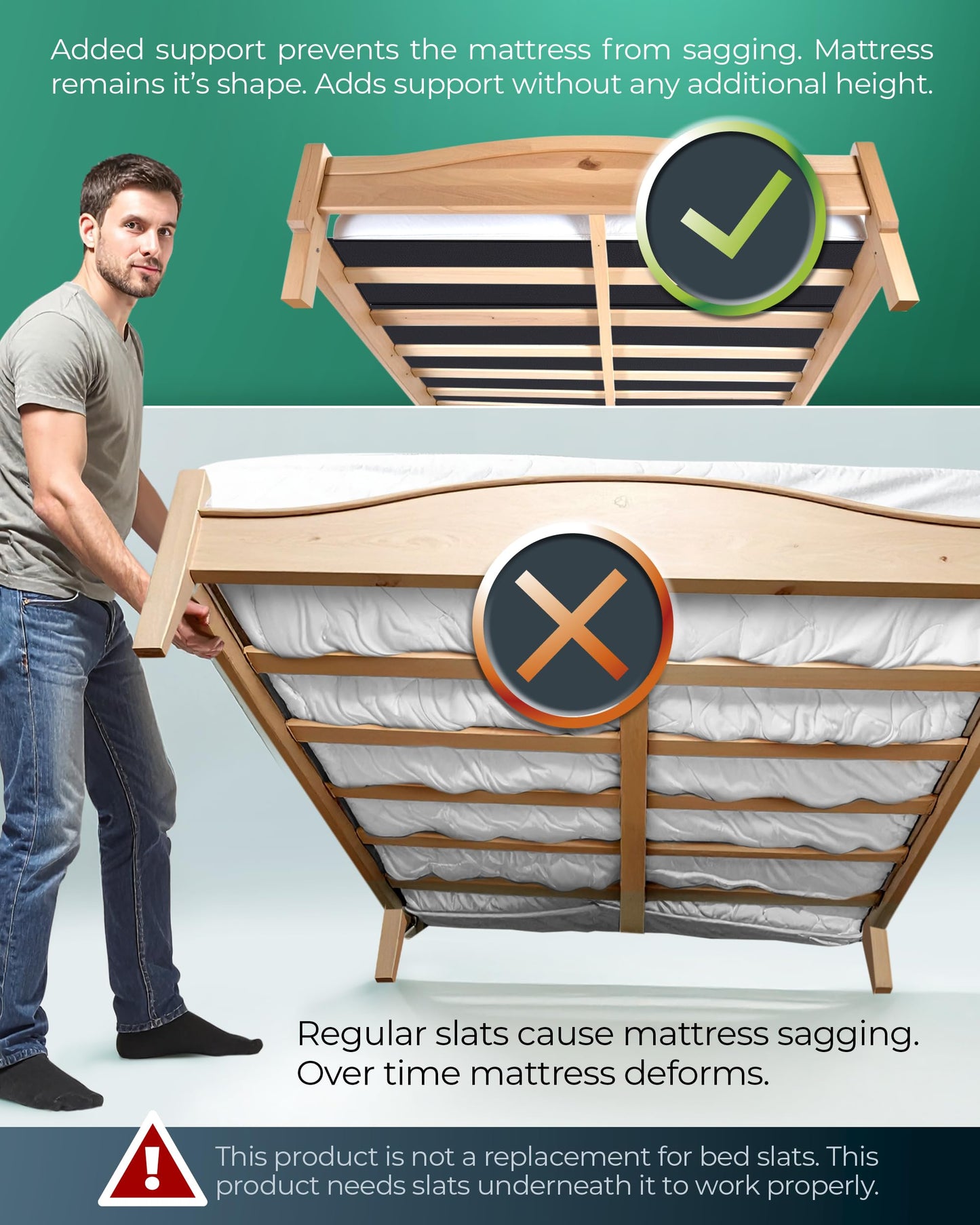 Golden Home Essentials Premium 10mm King Bunkie Board (76" x 80") – Slim Low-Profile Mattress Support – Quiet, Moisture-Resistant, Lightweight Bed Board for Platform & Slatted Frames