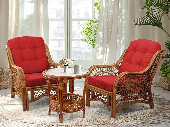 Malibu Lounge Living Accent Armchair Natural Rattan Wicker Handmade Design