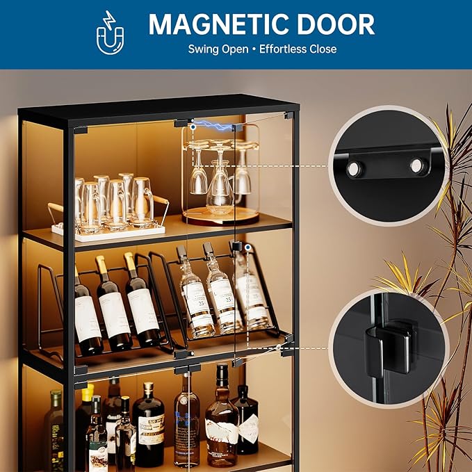 PEUKC 65" Glass Display Cabinet