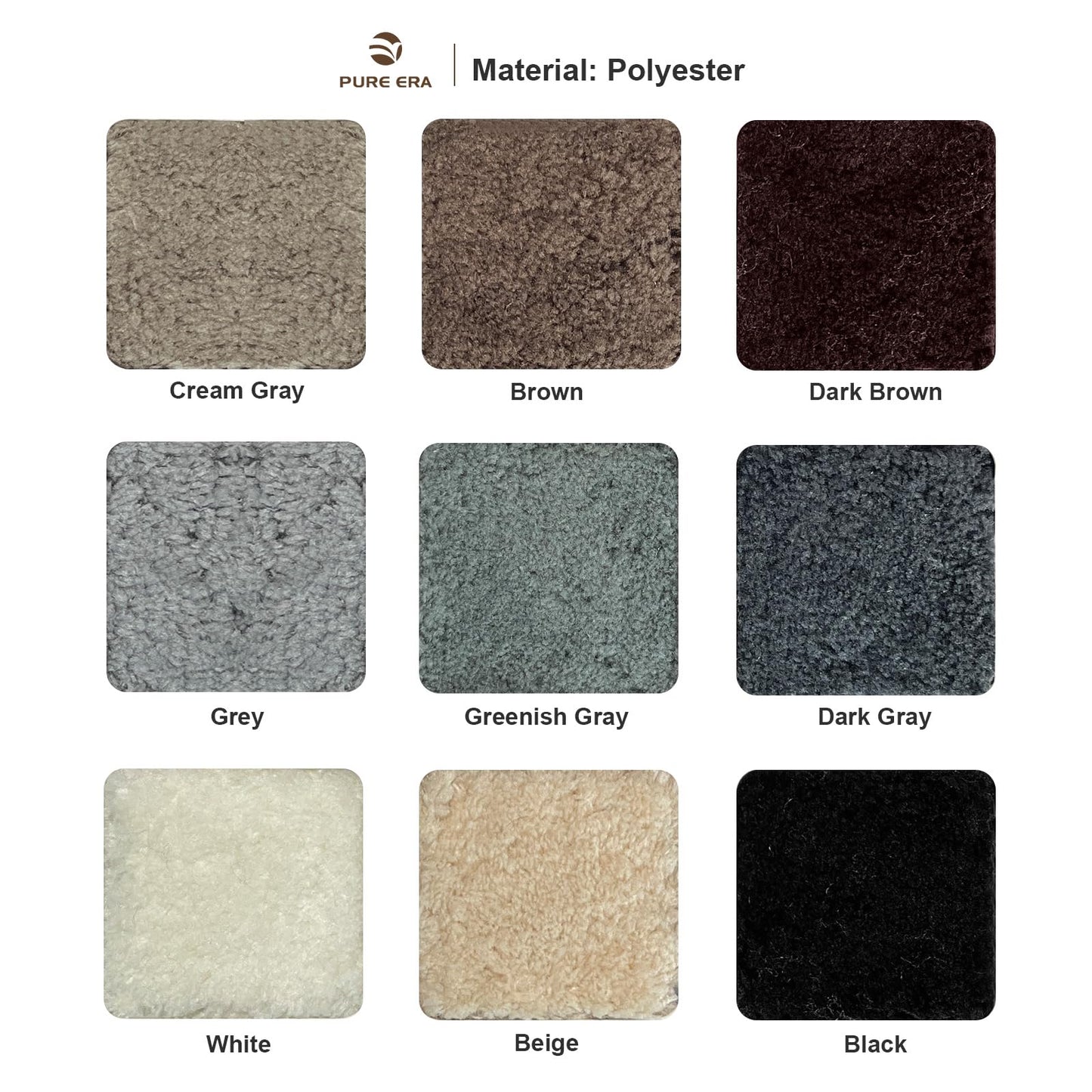 PURE ERA Carpet Stair Treads Ultra Plush Soft Bullnose Indoor Stair Protectors Pet-Friendly Non-Slip Skid Resistant Tape Free Washable Reusable （Carpet Sample Booklet for Color Reference）
