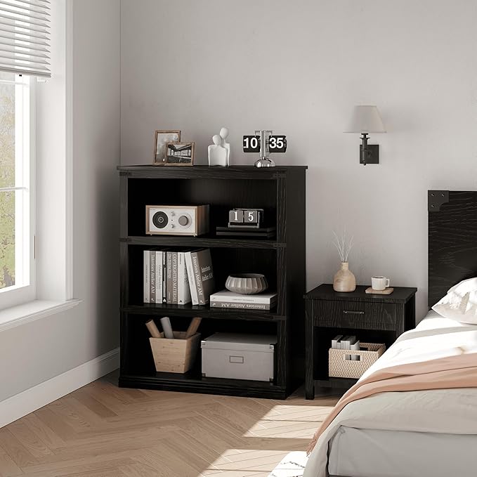 GarveeHome 5 Tier Farmhouse Bookcase, 67.4" Tall Book Shelf