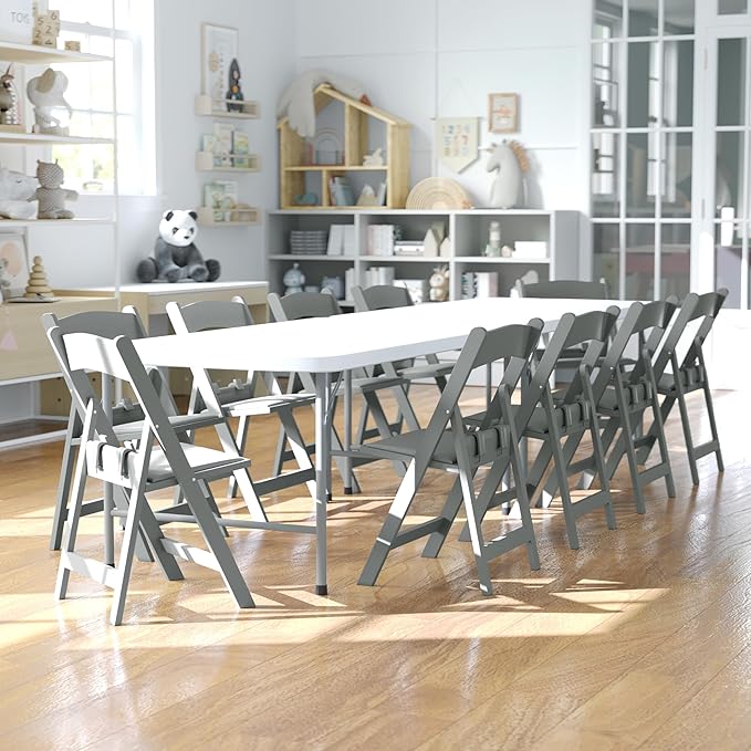 Flash Furniture Hercules Kids Gray Resin Folding Chair