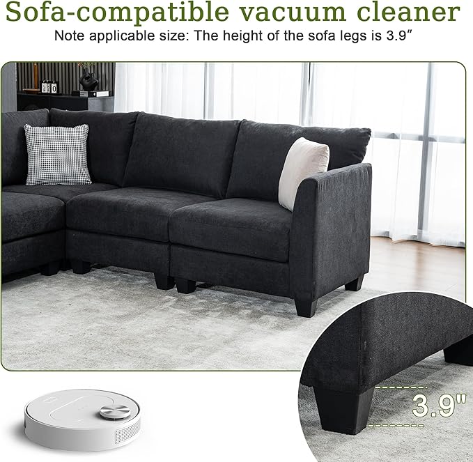 122.8" Large Sectional Couches for Living Room, 6 Seater L Shaped Modular