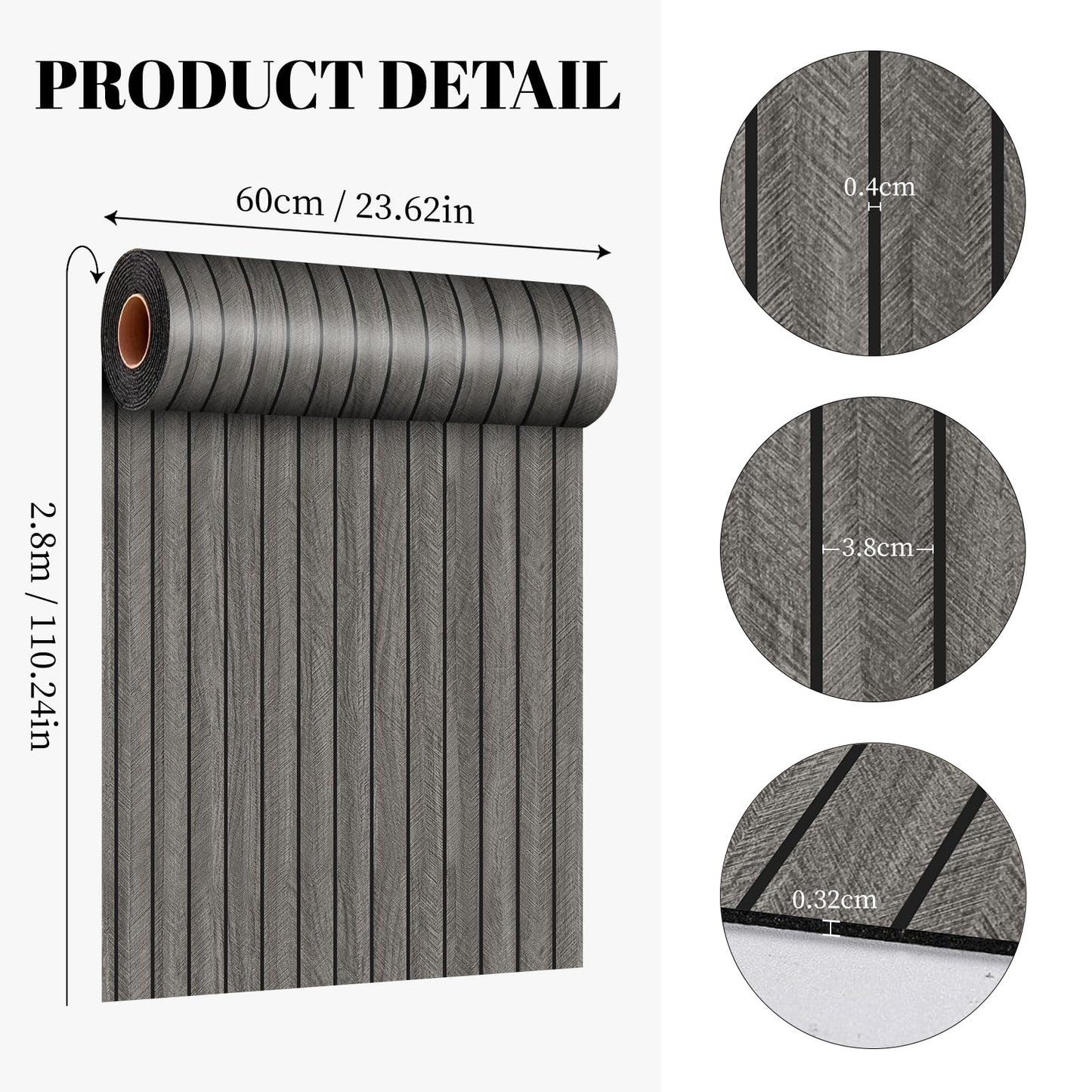MANONIRIA Peel and Stick Slat Wall Panels 23.62" x 110.24" Self-Adhesive PVC Wood Grain Wallpaper Panel 3D Thick Faux Soundproof Backsplash Accent Wall Tile for Walls Furniture