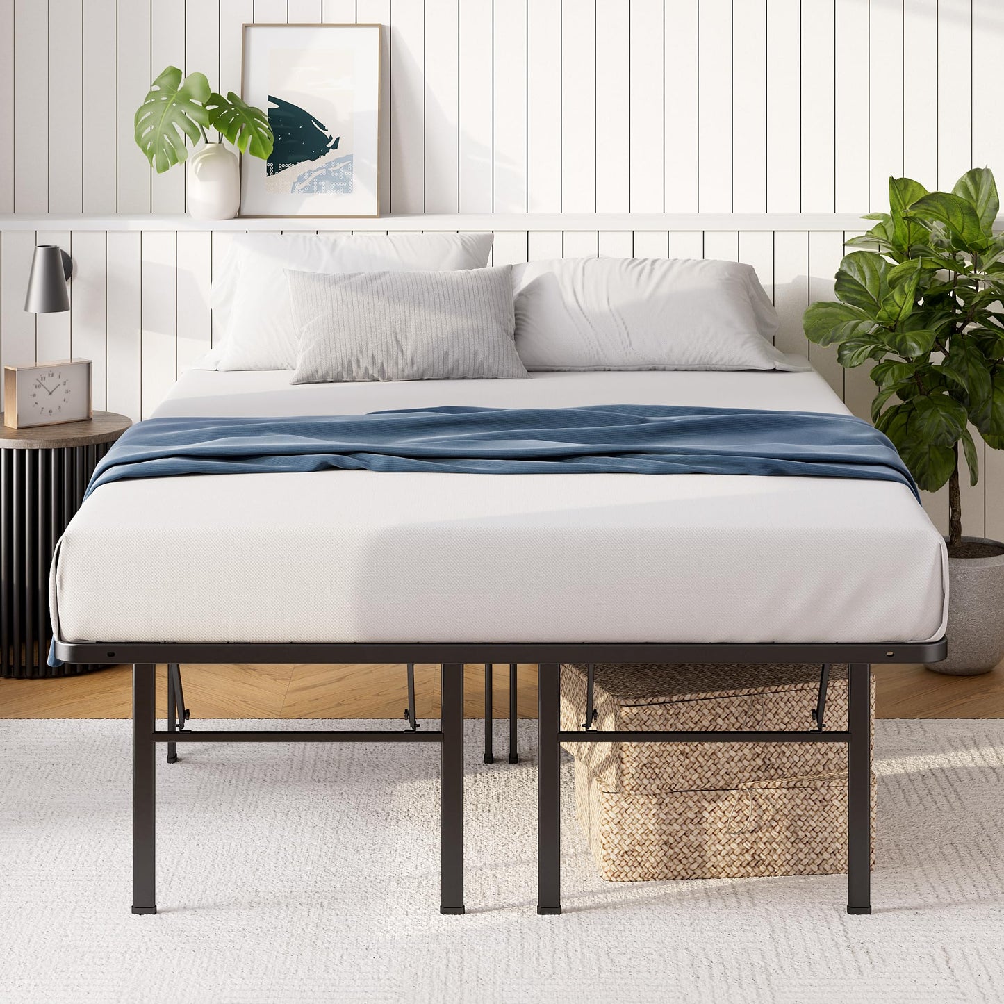Zinus SmartBase Heavy Duty Mattress Foundation, 18 Inch Metal Platform Bed Frame, No Box Spring Needed, Sturdy Steel Frame, Underbed Storage, Full