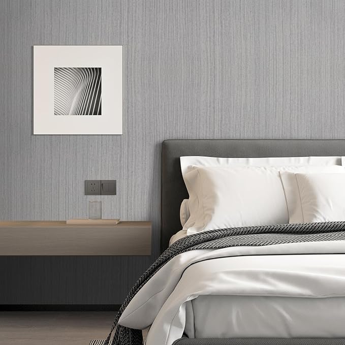 Grasscloth Peel and Stick Wallpaper Modern 15.7in x 196.8in Textured Linen